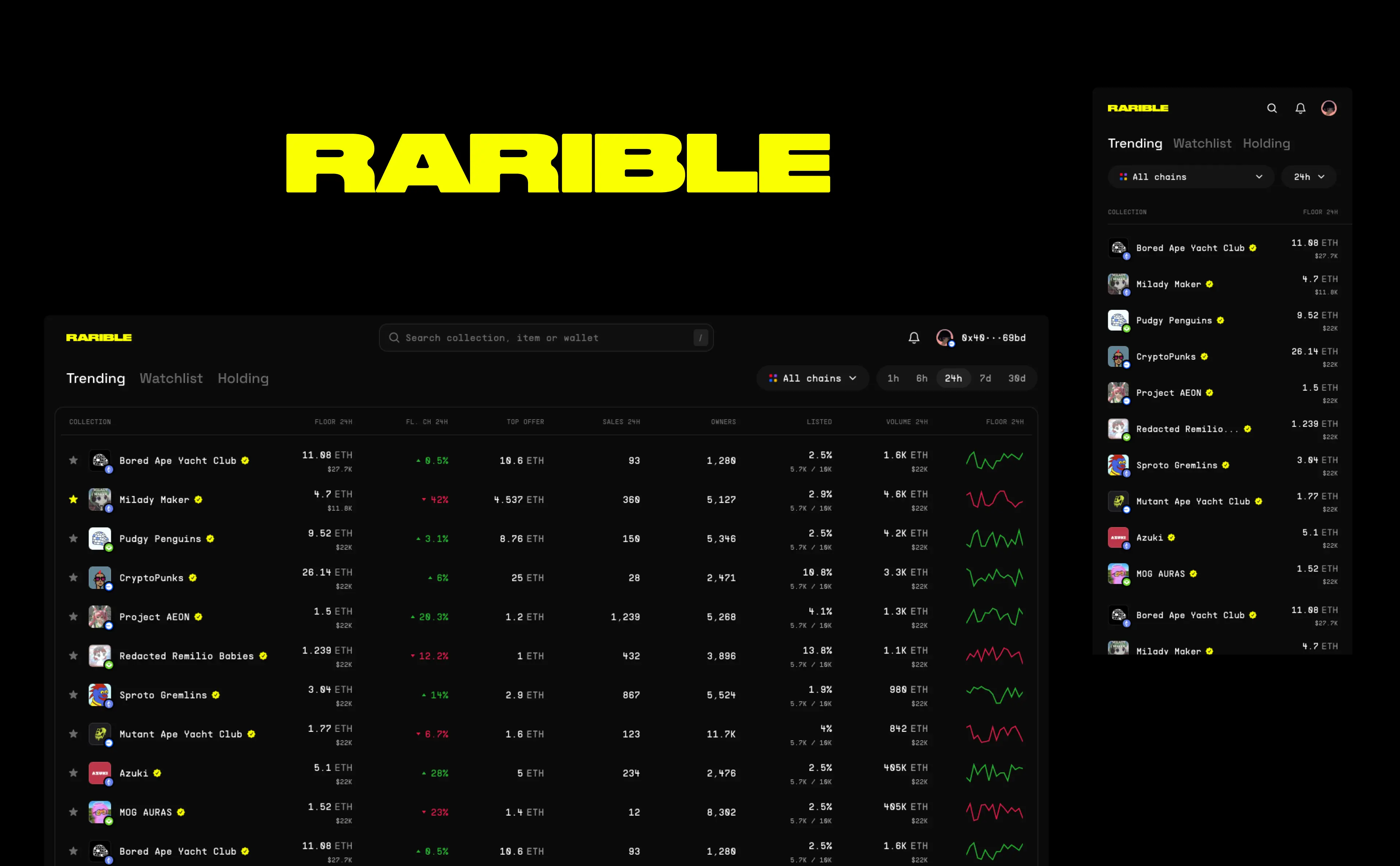 Rarible screens