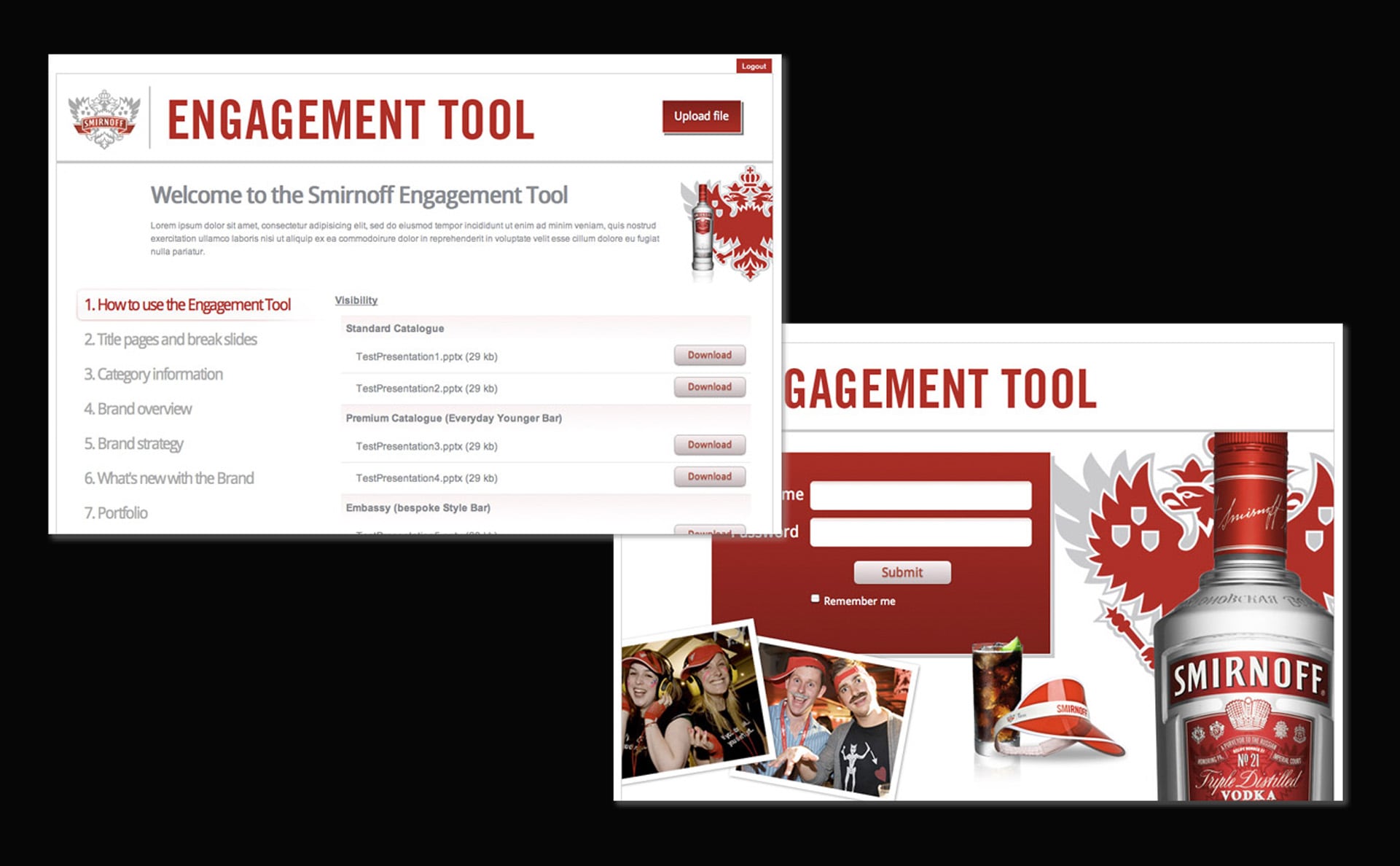Smirnoff Engagement Tool